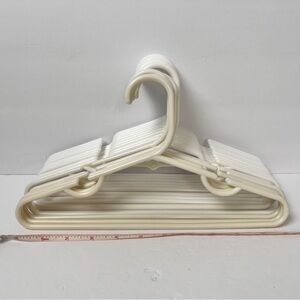 Set of 14 White Plastic Kids Hangers 11”